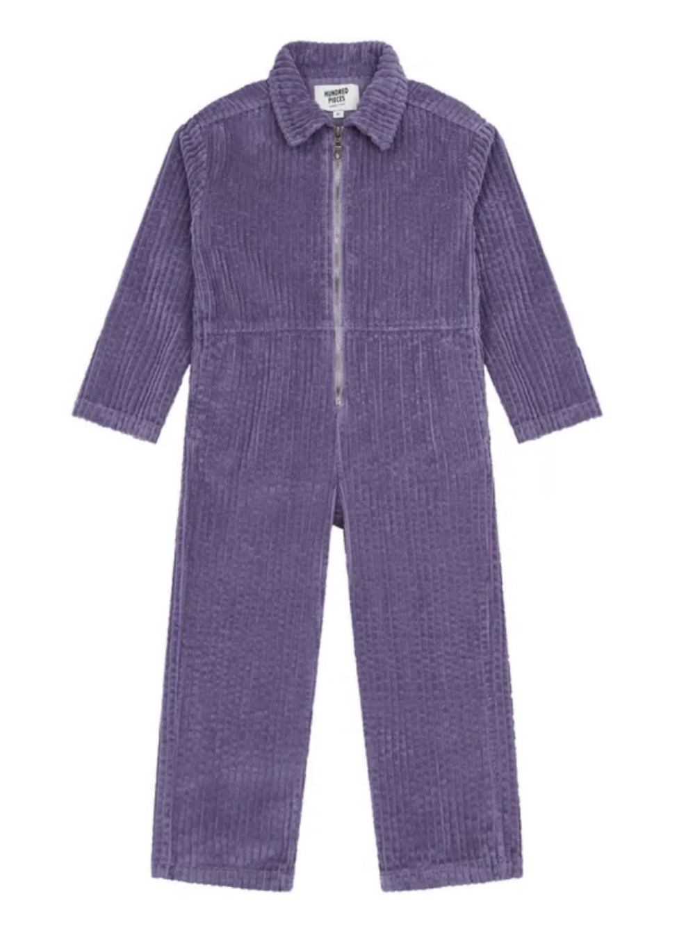 Hundred Pieces Purple Corduroy Kids Jumpsuit - Size 12